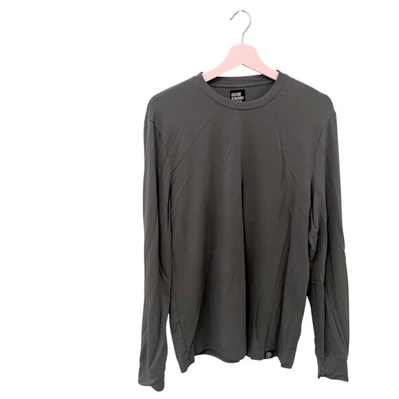 Grand Running Club Clover Long Sleeve Tee Shirt Grey Size M - Picture 1 of 4